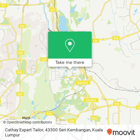 Peta Cathay Expert Tailor, 43300 Seri Kembangan