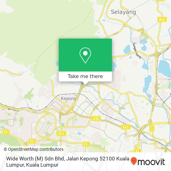 Wide Worth (M) Sdn Bhd, Jalan Kepong 52100 Kuala Lumpur map