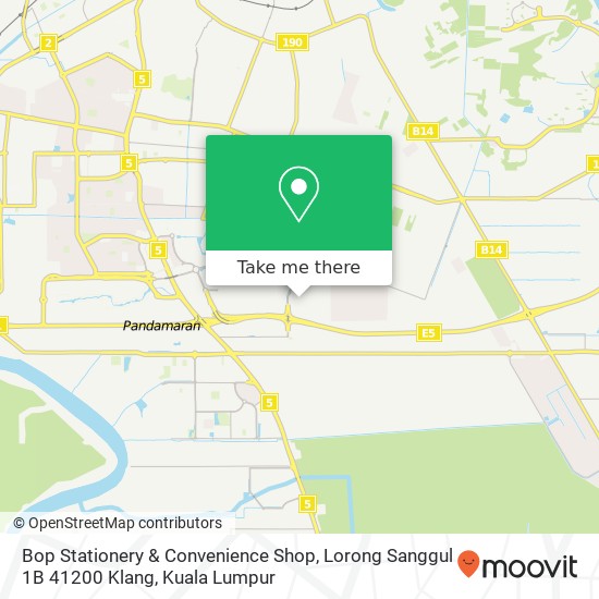 Bop Stationery & Convenience Shop, Lorong Sanggul 1B 41200 Klang map