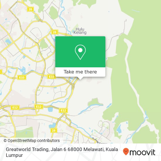 Peta Greatworld Trading, Jalan 6 68000 Melawati