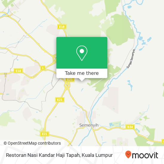 Peta Restoran Nasi Kandar Haji Tapah, Jalan Sunway 2 / 12 43500 Semenyih