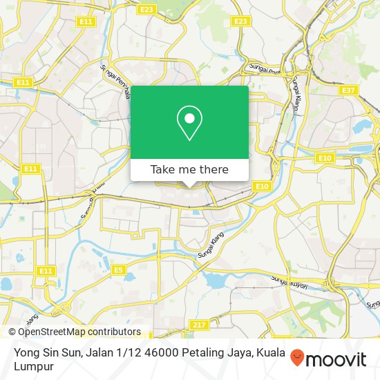 Yong Sin Sun, Jalan 1 / 12 46000 Petaling Jaya map
