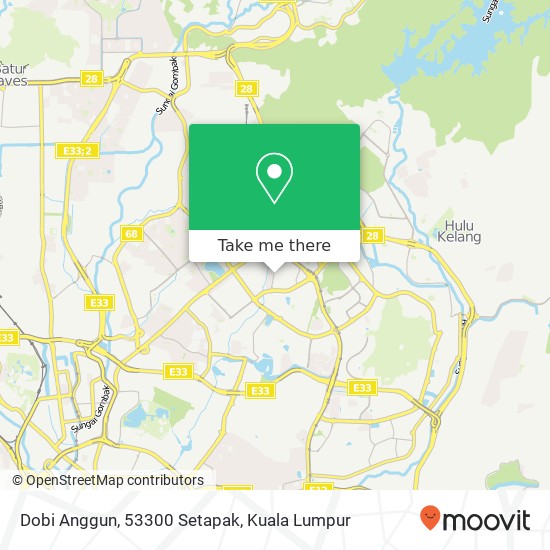 Dobi Anggun, 53300 Setapak map