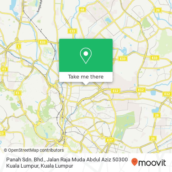 Panah Sdn. Bhd., Jalan Raja Muda Abdul Aziz 50300 Kuala Lumpur map