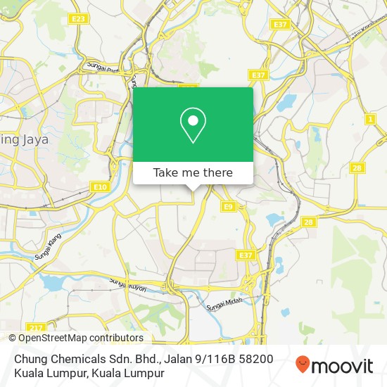 Chung Chemicals Sdn. Bhd., Jalan 9 / 116B 58200 Kuala Lumpur map