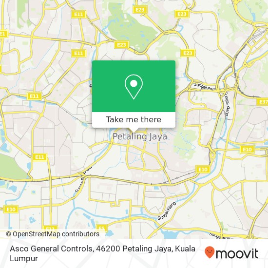 Peta Asco General Controls, 46200 Petaling Jaya