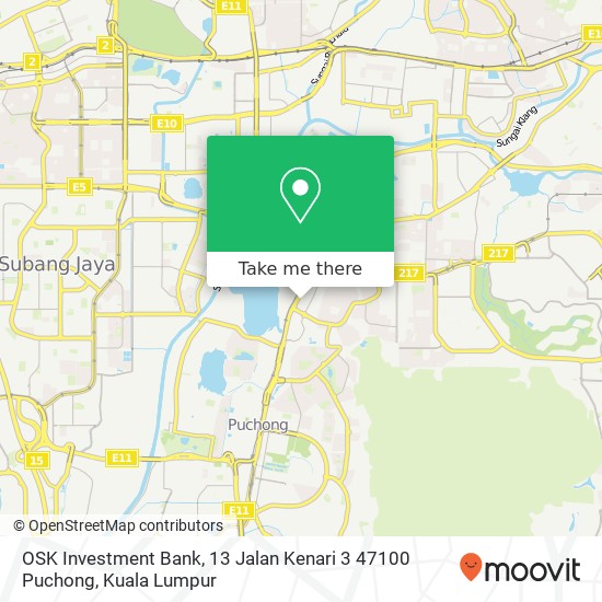 OSK Investment Bank, 13 Jalan Kenari 3 47100 Puchong map