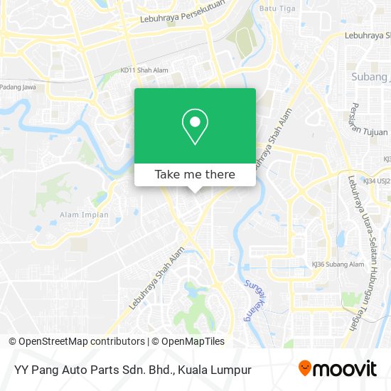 YY Pang Auto Parts Sdn. Bhd. map