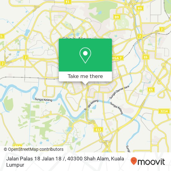 Peta Jalan Palas 18 Jalan 18 /, 40300 Shah Alam