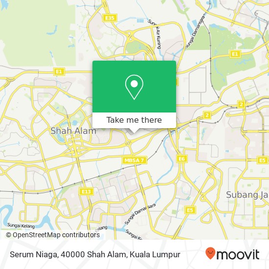 Peta Serum Niaga, 40000 Shah Alam