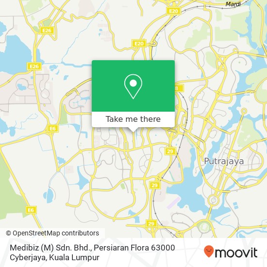 Medibiz (M) Sdn. Bhd., Persiaran Flora 63000 Cyberjaya map