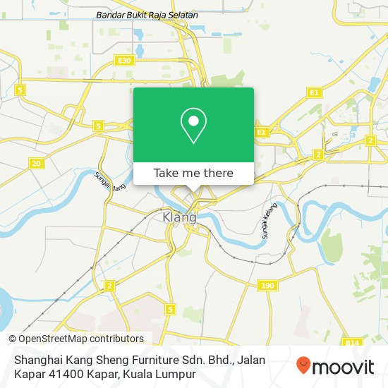 Shanghai Kang Sheng Furniture Sdn. Bhd., Jalan Kapar 41400 Kapar map