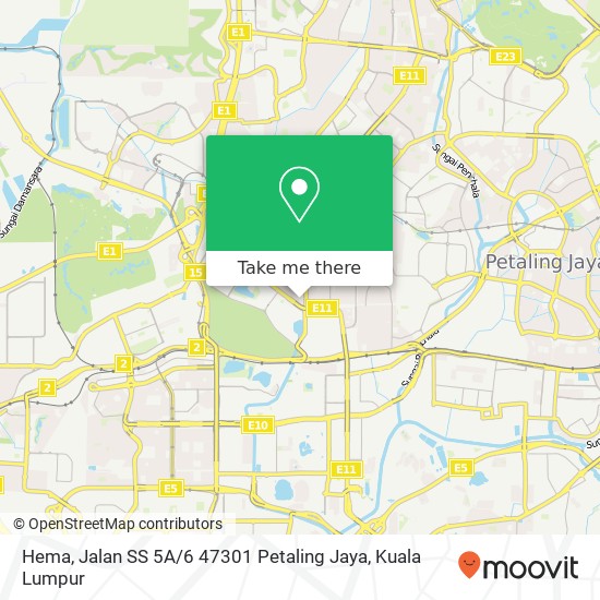 Peta Hema, Jalan SS 5A / 6 47301 Petaling Jaya