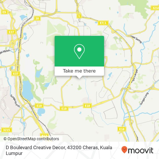 D Boulevard Creative Decor, 43200 Cheras map