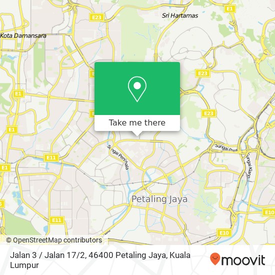 Peta Jalan 3 / Jalan 17 / 2, 46400 Petaling Jaya