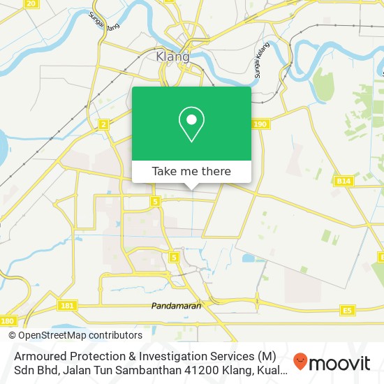 Armoured Protection & Investigation Services (M) Sdn Bhd, Jalan Tun Sambanthan 41200 Klang map