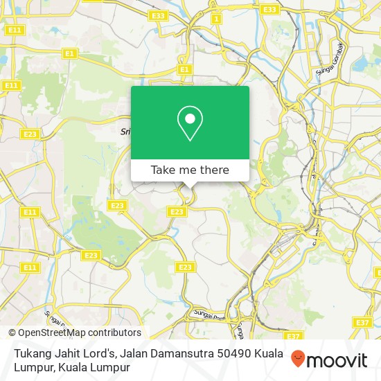 Tukang Jahit Lord's, Jalan Damansutra 50490 Kuala Lumpur map