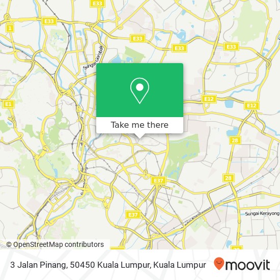 Peta 3 Jalan Pinang, 50450 Kuala Lumpur