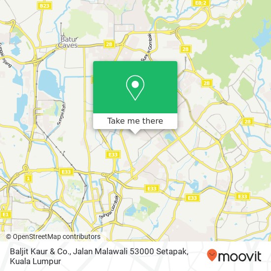 Peta Baljit Kaur & Co., Jalan Malawali 53000 Setapak