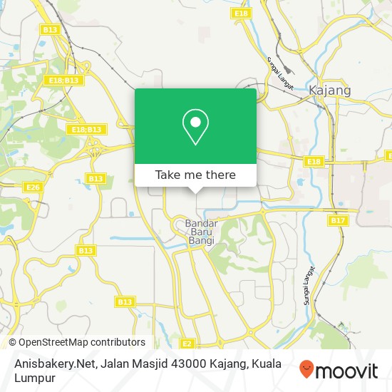 Anisbakery.Net, Jalan Masjid 43000 Kajang map