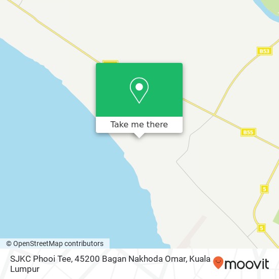 SJKC Phooi Tee, 45200 Bagan Nakhoda Omar map