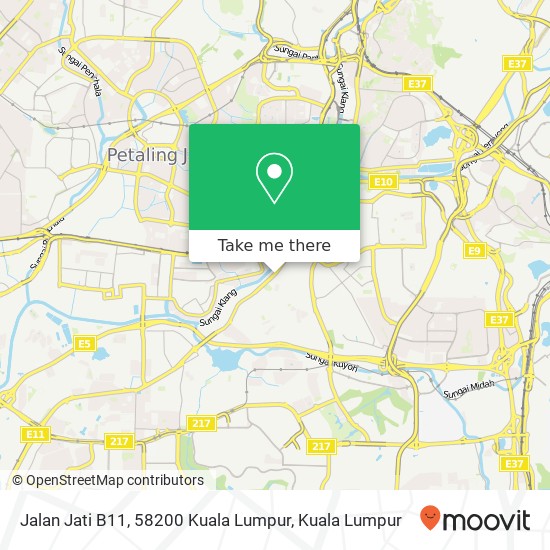 Peta Jalan Jati B11, 58200 Kuala Lumpur