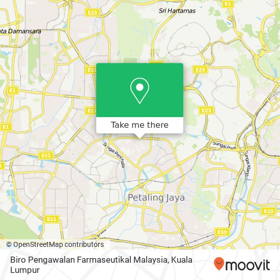 Peta Biro Pengawalan Farmaseutikal Malaysia