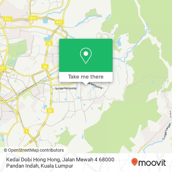 Kedai Dobi Hong Hong, Jalan Mewah 4 68000 Pandan Indah map