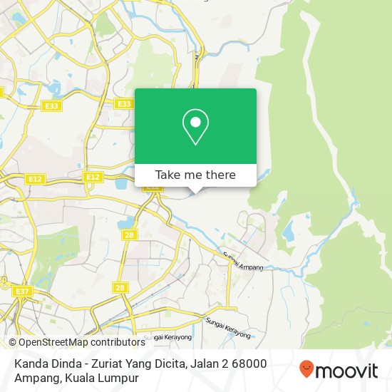 Kanda Dinda - Zuriat Yang Dicita, Jalan 2 68000 Ampang map