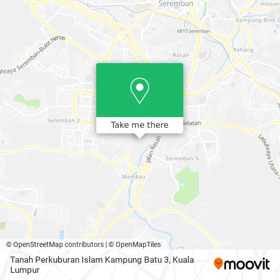 Tanah Perkuburan Islam Kampung Batu 3 map