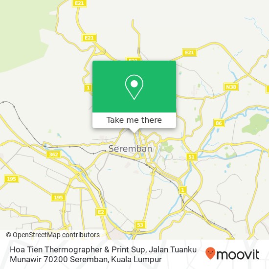 Hoa Tien Thermographer & Print Sup, Jalan Tuanku Munawir 70200 Seremban map