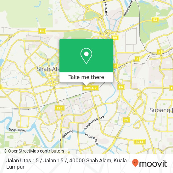 Peta Jalan Utas 15 / Jalan 15 /, 40000 Shah Alam