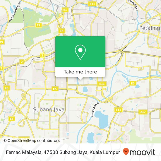 Peta Femac Malaysia, 47500 Subang Jaya