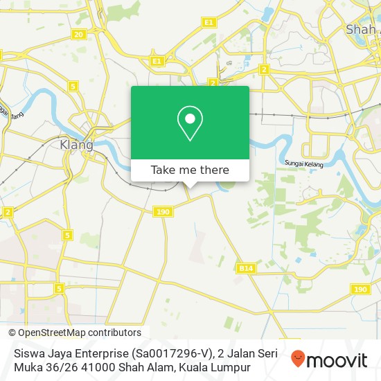 Siswa Jaya Enterprise (Sa0017296-V), 2 Jalan Seri Muka 36 / 26 41000 Shah Alam map