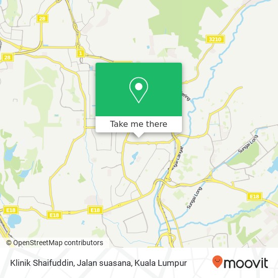 Klinik Shaifuddin, Jalan suasana map