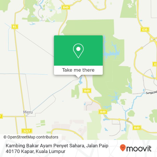 Kambing Bakar Ayam Penyet Sahara, Jalan Paip 40170 Kapar map