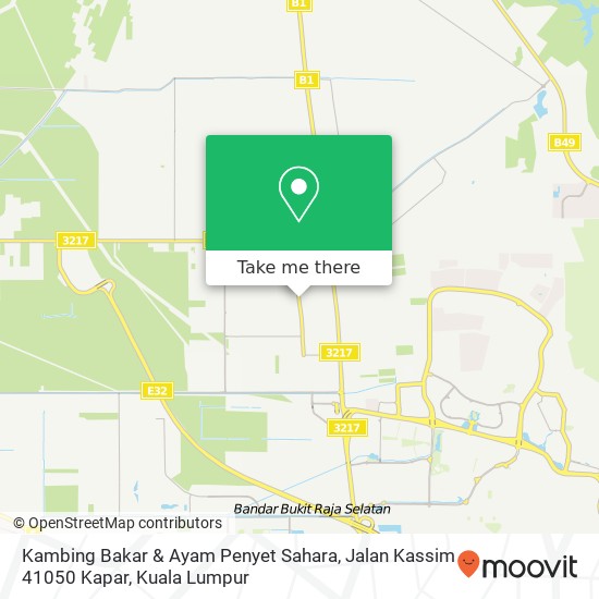 Peta Kambing Bakar & Ayam Penyet Sahara, Jalan Kassim 41050 Kapar
