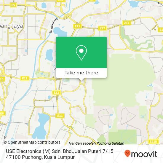 USE Electronics (M) Sdn. Bhd., Jalan Puteri 7 / 15 47100 Puchong map