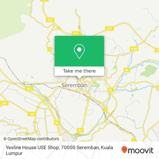 Yesline House USE Shop, 70000 Seremban map