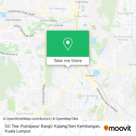 Peta GC Tea- Putrajaya/ Bangi/ Kajang / Seri Kembangan