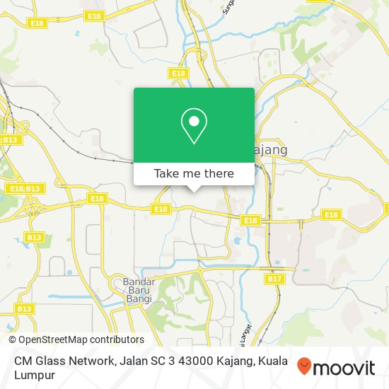 CM Glass Network, Jalan SC 3 43000 Kajang map