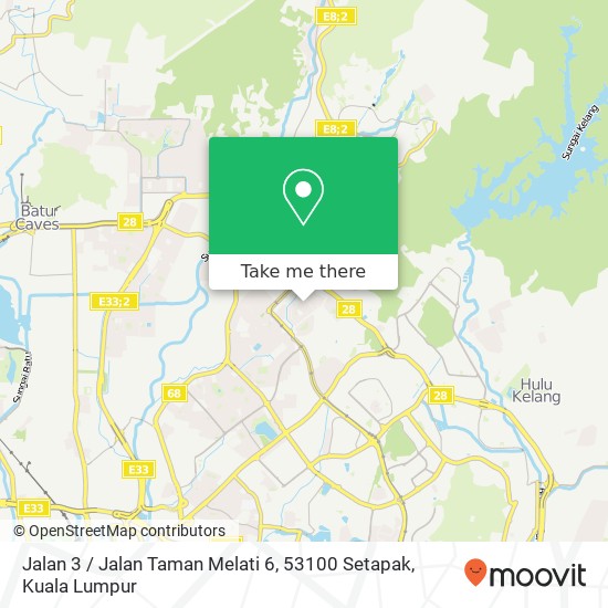 Jalan 3 / Jalan Taman Melati 6, 53100 Setapak map