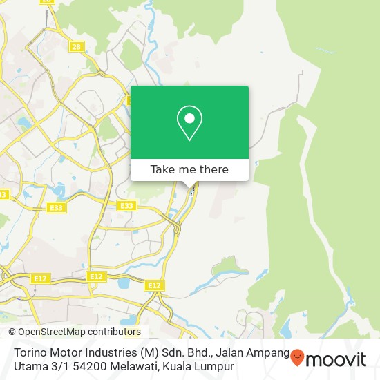 Torino Motor Industries (M) Sdn. Bhd., Jalan Ampang Utama 3 / 1 54200 Melawati map