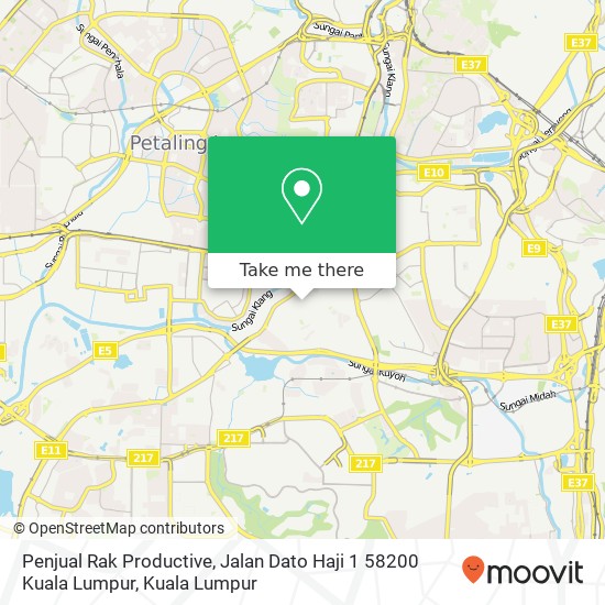 Penjual Rak Productive, Jalan Dato Haji 1 58200 Kuala Lumpur map