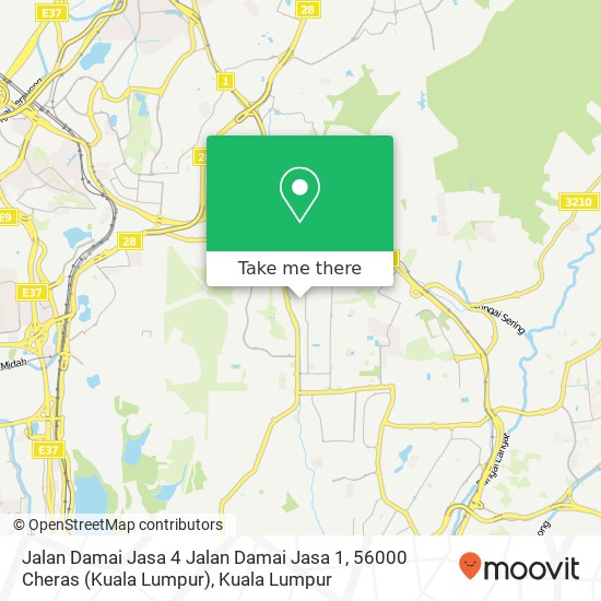 Peta Jalan Damai Jasa 4 Jalan Damai Jasa 1, 56000 Cheras (Kuala Lumpur)