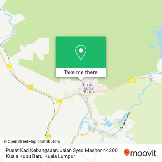 Pusat Kad Kebangsaan, Jalan Syed Mashor 44200 Kuala Kubu Baru map