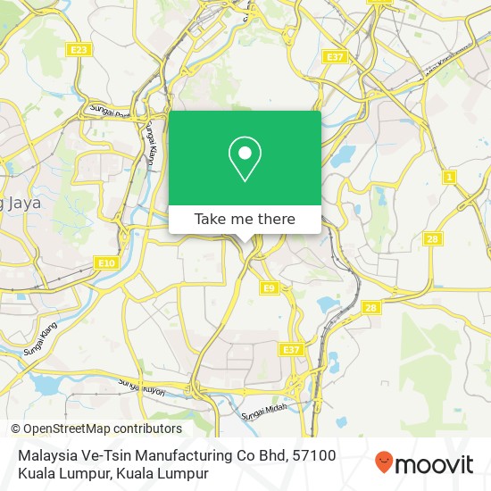 Peta Malaysia Ve-Tsin Manufacturing Co Bhd, 57100 Kuala Lumpur