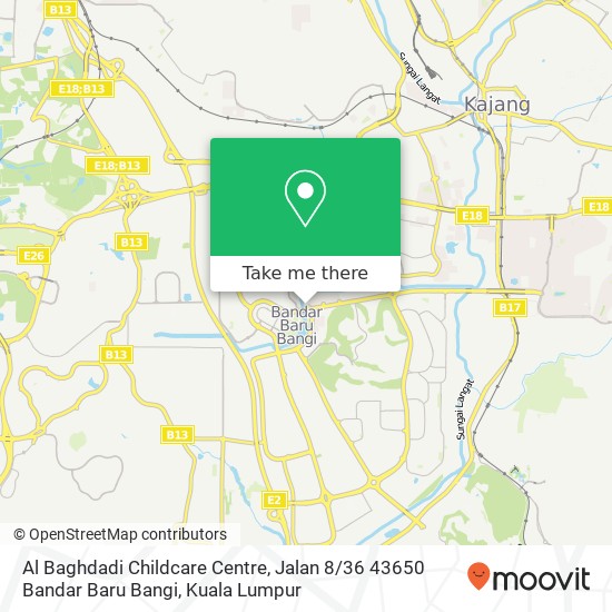 Al Baghdadi Childcare Centre, Jalan 8 / 36 43650 Bandar Baru Bangi map