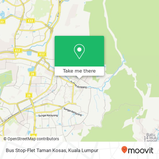 Bus Stop-Flet Taman Kosas map