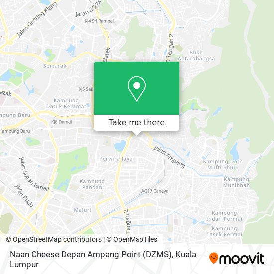 Peta Naan Cheese Depan Ampang Point (DZMS)